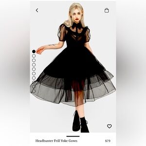 Disturbia Head Hunter Frill Yoke Gown